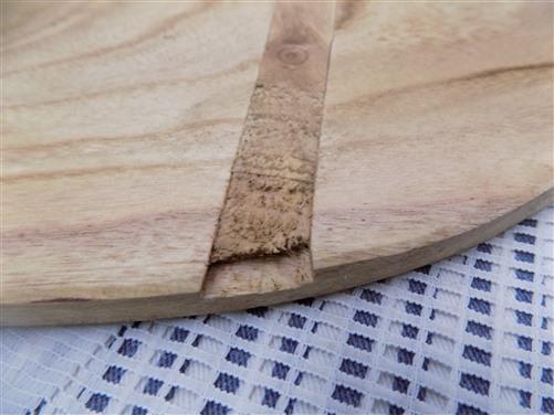 Round Wooden Bread Board, French Cutting Board, Rustic Chopping Board E12,