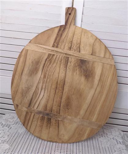 Round Wooden Bread Board, French Cutting Board, Rustic Chopping Board E16,