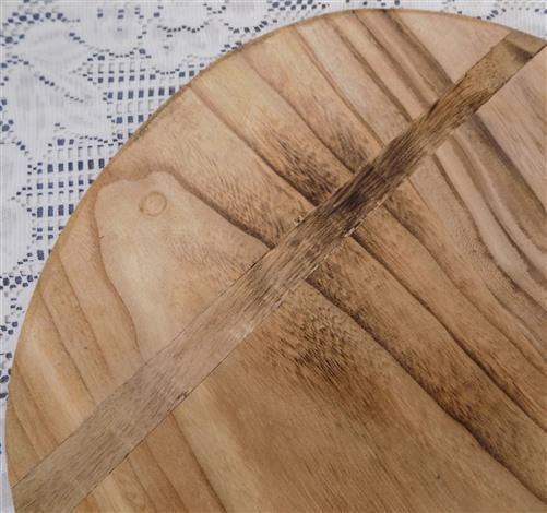 Round Wooden Bread Board, French Cutting Board, Rustic Chopping Board E16,