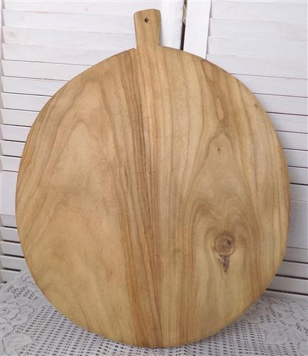 Round Wooden Bread Board, French Cutting Board, Rustic Chopping Board E10,