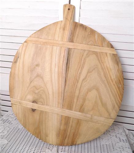 Round Wooden Bread Board, French Cutting Board, Rustic Chopping Board E10,