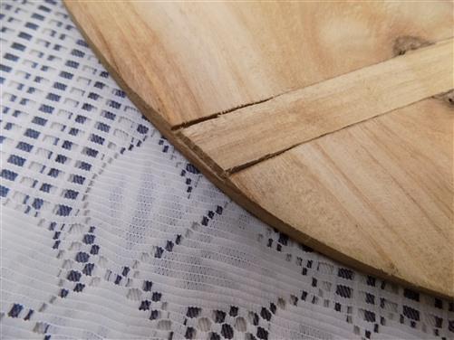 Round Wooden Bread Board, French Cutting Board, Rustic Chopping Board E10,