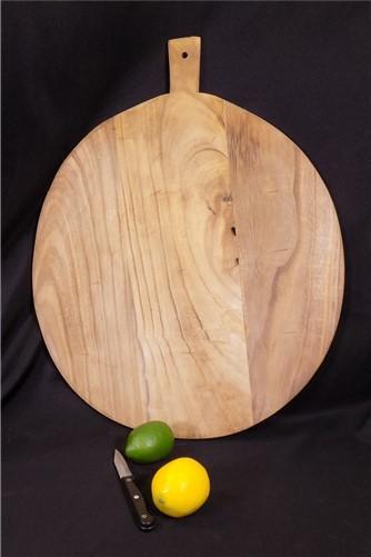 Round Wooden Bread Board, French Cutting Board, Rustic Chopping Board E31