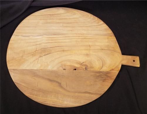 Round Wooden Bread Board, French Cutting Board, Rustic Chopping Board E31