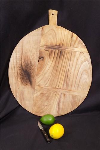 Round Wooden Bread Board, French Cutting Board, Rustic Chopping Board E31