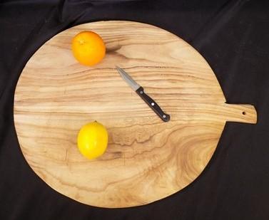 Round Wooden Bread Board, French Cutting Board, Rustic Chopping Board E30