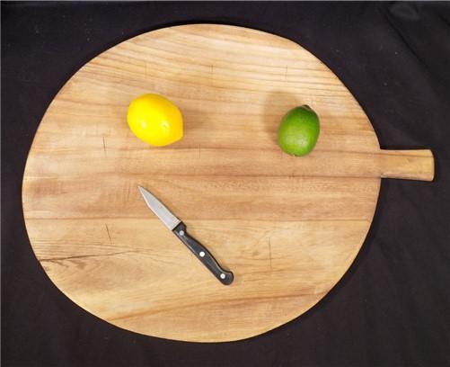 Round Wooden Bread Board, French Cutting Board, Rustic Chopping Board E29