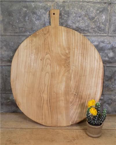 Round Wooden Bread Board, French Cutting Board, Rustic Chopping Board E28