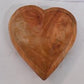 Wooden Heart Bread Dough Bowl, Rustic French Country Carved Centerpiece V