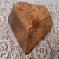 Mini Wooden Heart Bread Dough Bowl, Rustic French Country Carved Centerpiece F,