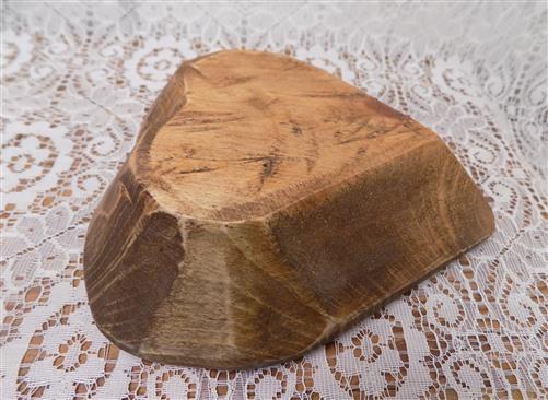 Mini Wooden Heart Bread Dough Bowl, Rustic French Country Carved Centerpiece F,