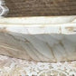 White Wood Heart Bread Dough Bowl, Rustic French Country Carved Centerpiece T