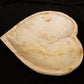 White Wood Heart Bread Dough Bowl, Rustic French Country Carved Centerpiece A10