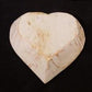 White Wood Heart Bread Dough Bowl, Rustic French Country Carved Centerpiece A10