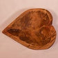 Mini Wooden Heart Bread Dough Bowl, Rustic French Country Carved Centerpiece Z,