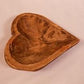 Mini Wooden Heart Bread Dough Bowl, Rustic French Country Carved Centerpiece A1,