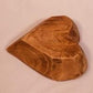 Mini Wooden Heart Bread Dough Bowl, Rustic French Country Carved Centerpiece A1,