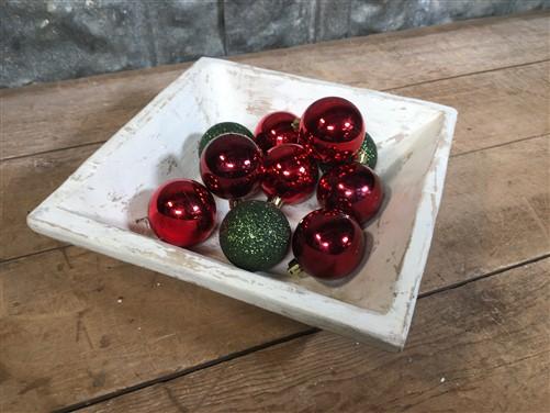 White Wood Square Bread Dough Bowl, Rustic French Country Carved Centerpiece P, Wood Bread Bowl, Wood Centerpiece, Rustic Farmhouse Decor