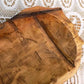 Dark Wood Bowl, Rustic Farmhouse Table Decor, Mini Carved Wooden Bread Bowl A17,