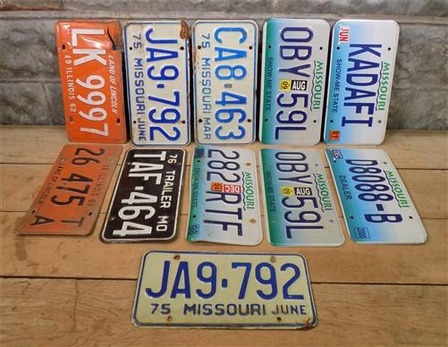 Set of 50 License Plates Lot Vintage Automobile Car Truck Tags JW,