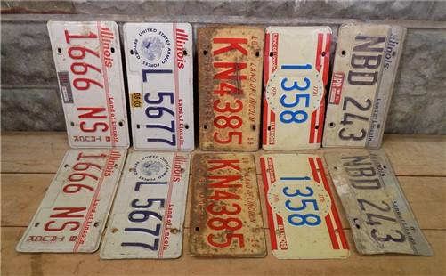 Set of 50 License Plates Lot Vintage Automobile Car Truck Tags JW,