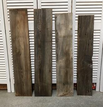 4 Barn Wood Reclaimed Planks, Wall Siding Boards, Lumber Floating Shelf Z