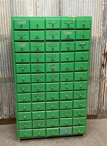 Vintage Multi-Drawer Cabinet, country Store Hardware Storage Organizer Cabinet