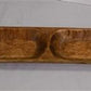 4 Bowl Tray, Rustic Carved Wood Dough Bowl Trencher, Divided Centerpiece A16,
