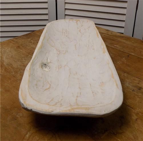 Light Wood Bowl, Medium Carved Wood Bread Bowl, Rustic Farmhouse Table Decor A32