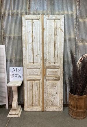 Antique French Double Doors (40x96.5) European Doors, Raised Panel Doors A131