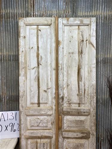 Antique French Double Doors (40x96.5) European Doors, Raised Panel Doors A131