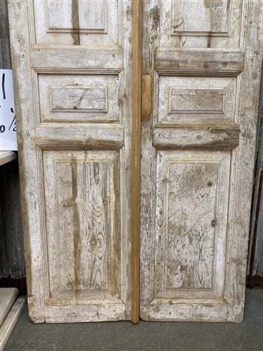 Antique French Double Doors (40x96.5) European Doors, Raised Panel Doors A131