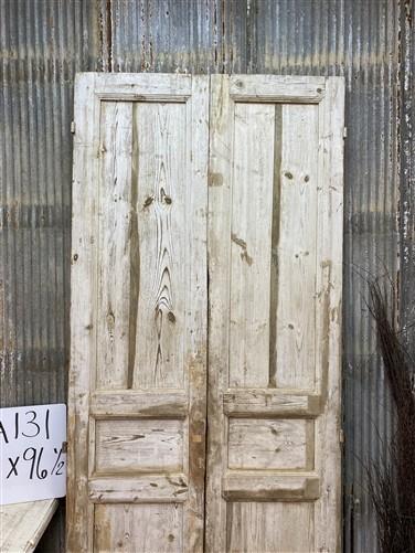 Antique French Double Doors (40x96.5) European Doors, Raised Panel Doors A131