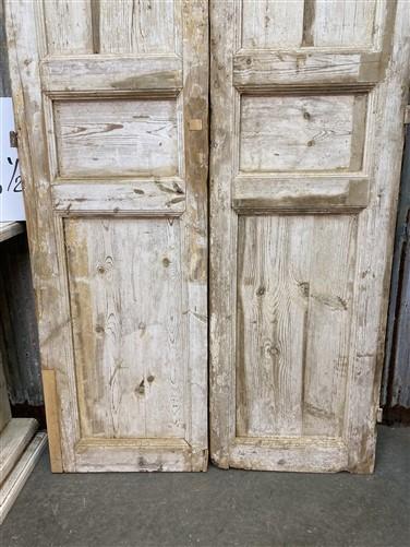 Antique French Double Doors (40x96.5) European Doors, Raised Panel Doors A131