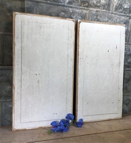 2 Wooden Door Panels, Cupboard Furniture Architectural Salvage, Art Craft A4