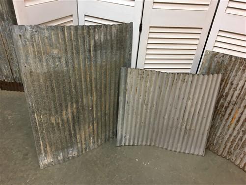 4 Galvanized Tin Sheets, Roof Ceiling Sink Backsplash, Architectural Salvage A15