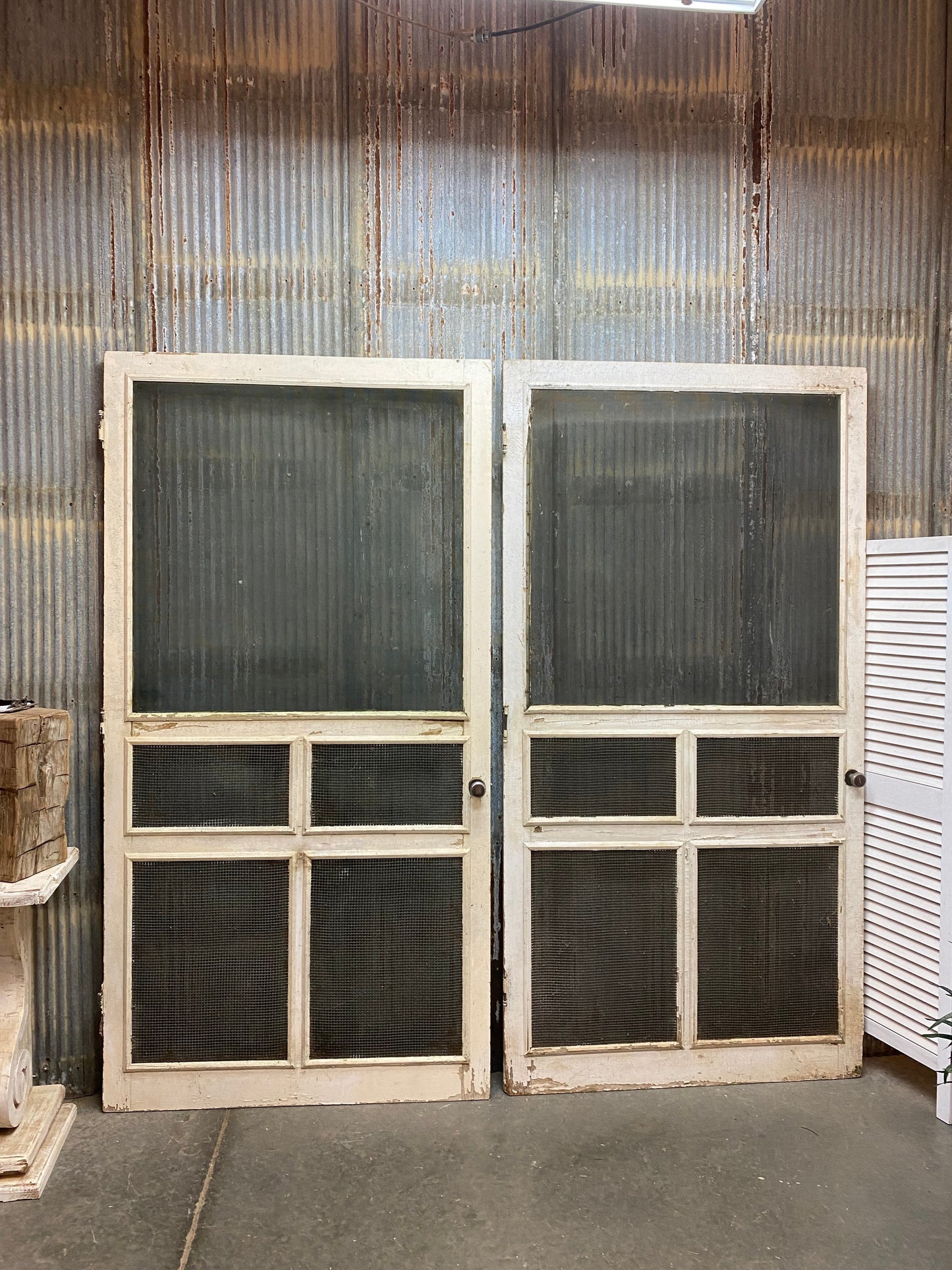 Antique American Screen Doors (45.5x88.5), Architectural Salvage, Vintage Farm