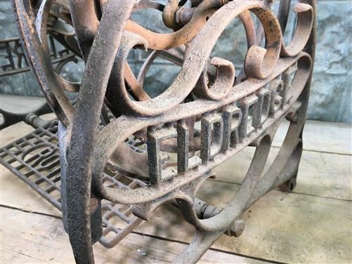 Treadle Sewing Machine, Cast Iron Base, Industrial Age, Eldredge Steampunk PI,