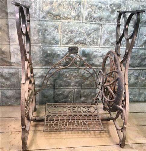 Treadle Sewing Machine, Cast Iron Base, Industrial Age, Eldredge Steampunk PI,