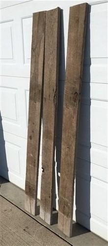 3 Reclaimed 1x oak Accent Wall Siding Boards, Architectural Salvage Vintage A14,