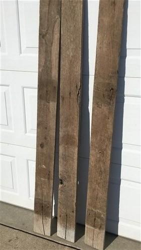 3 Reclaimed 1x oak Accent Wall Siding Boards, Architectural Salvage Vintage A14,