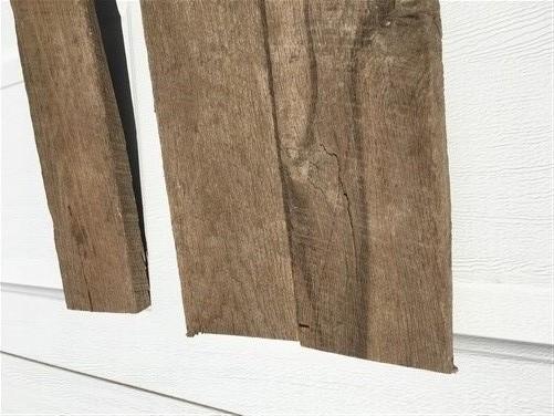 3 Reclaimed 1x oak Accent Wall Siding Boards, Architectural Salvage Vintage A14,