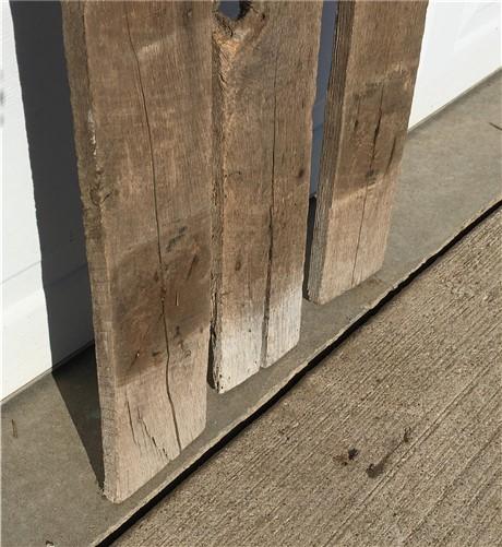 3 Reclaimed 1x oak Accent Wall Siding Boards, Architectural Salvage Vintage A14,