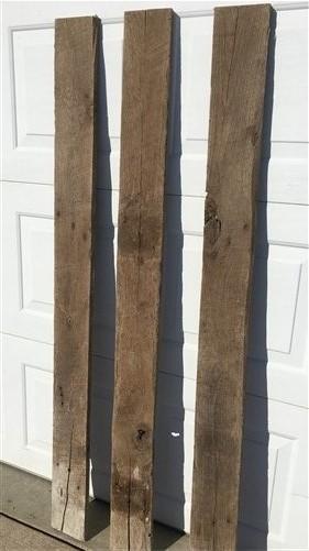 3 Reclaimed 1x oak Accent Wall Siding Boards, Architectural Salvage Vintage A14,