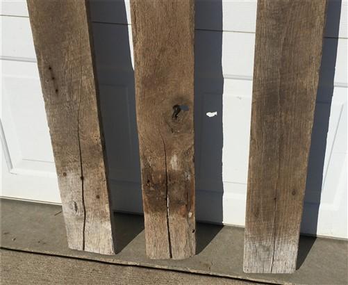 3 Reclaimed 1x oak Accent Wall Siding Boards, Architectural Salvage Vintage A14,