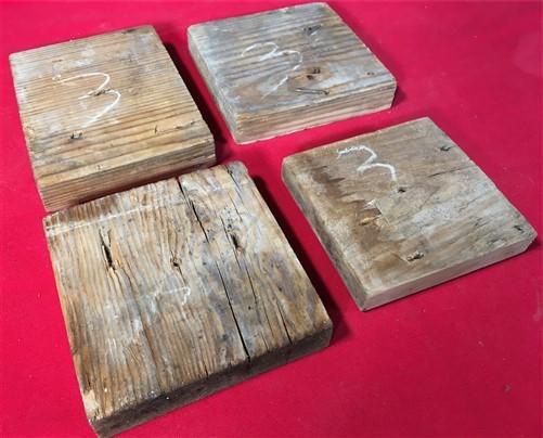 4 Plinth Blocks, Antique Bullseye Rosettes, Architectural Salvage, Wood Trim A92