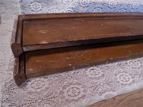 Pair Crown Molding Headers, Trim Door Window Pediment Architectural Salvage B4