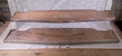 Pair Crown Molding Headers, Trim Door Window Pediment Architectural Salvage B6