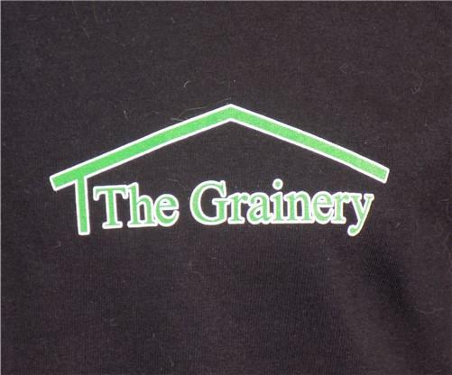 The Grainery Tshirt, Black Size L Mens Cut Shirt, Short Sleeved Tee Shirt,