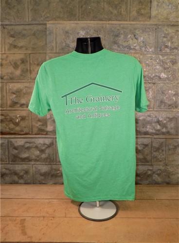 The Grainery Tshirt, Green Size XL Mens Cut Shirt, Short Sleeved Tee Shirt,